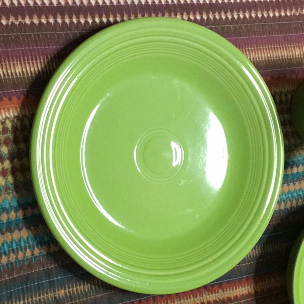 Reserved listing for Deb #1 - Fiesta ware 4 Piece Place Setting in Chartreuse